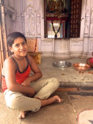 What a welcome at Surya temple by this sweet young man
